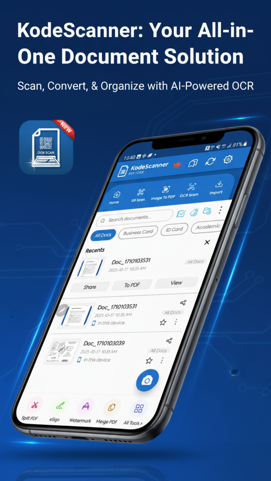 KodeScanner App Screenshot 1